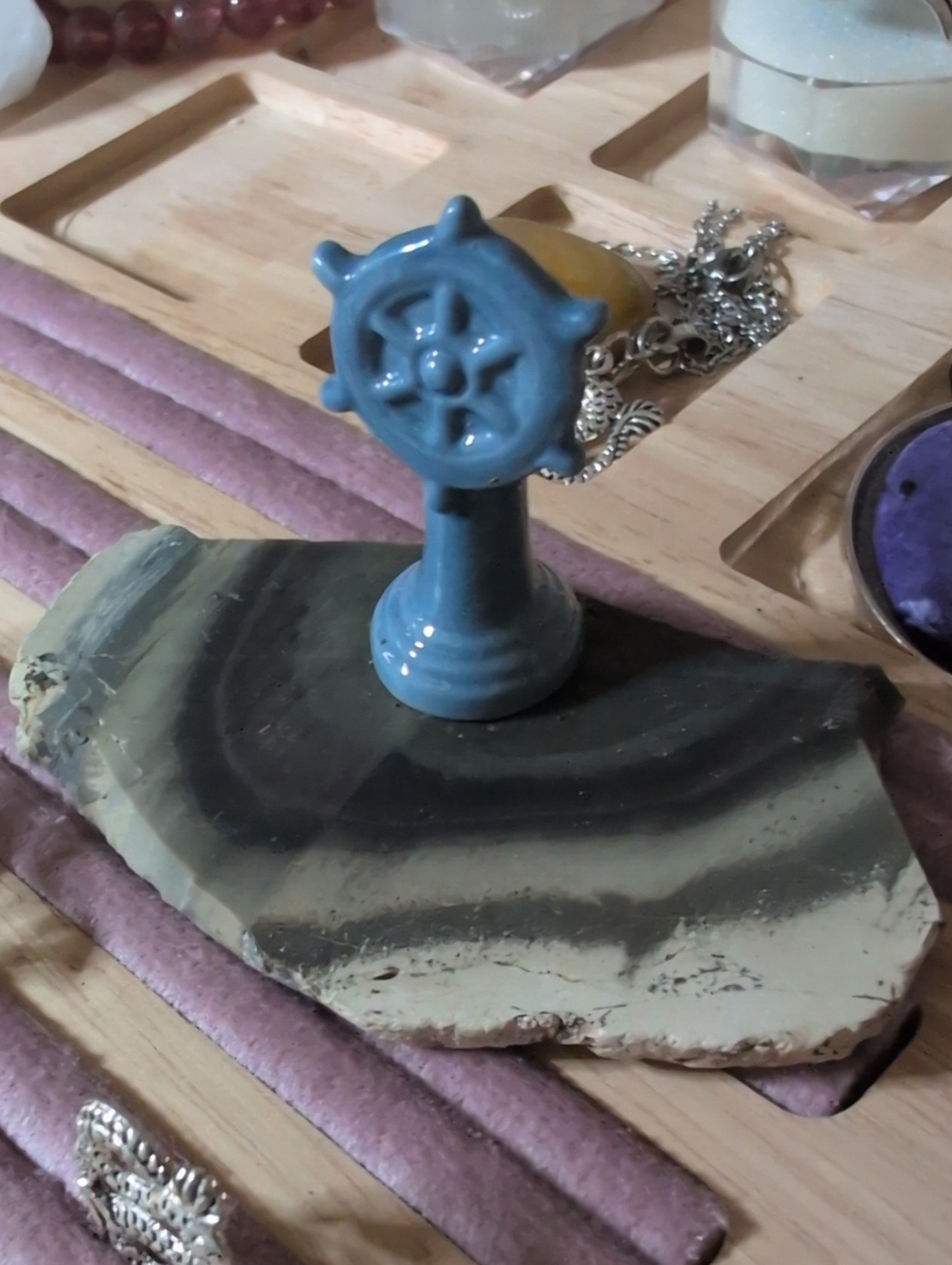 Captain's Ring Holder Petrified Wood